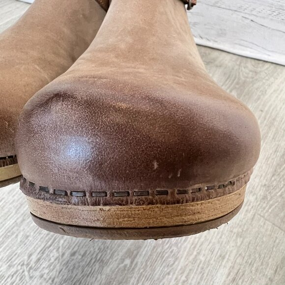 Dansko Boots Womens Size 10/41 Brook Taupe Burnished Nubuck Leather Boot - Picture 12 of 16